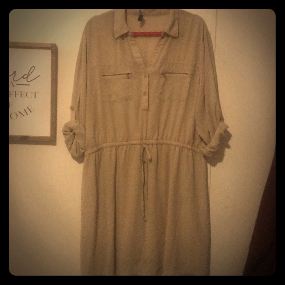 Sheer cream dress